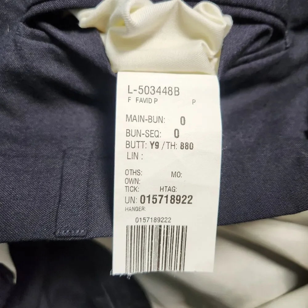 Lauren Ralph Lauren Dress Pants Men 36X34(31.5) Navy Flat Front Super 100's Wool